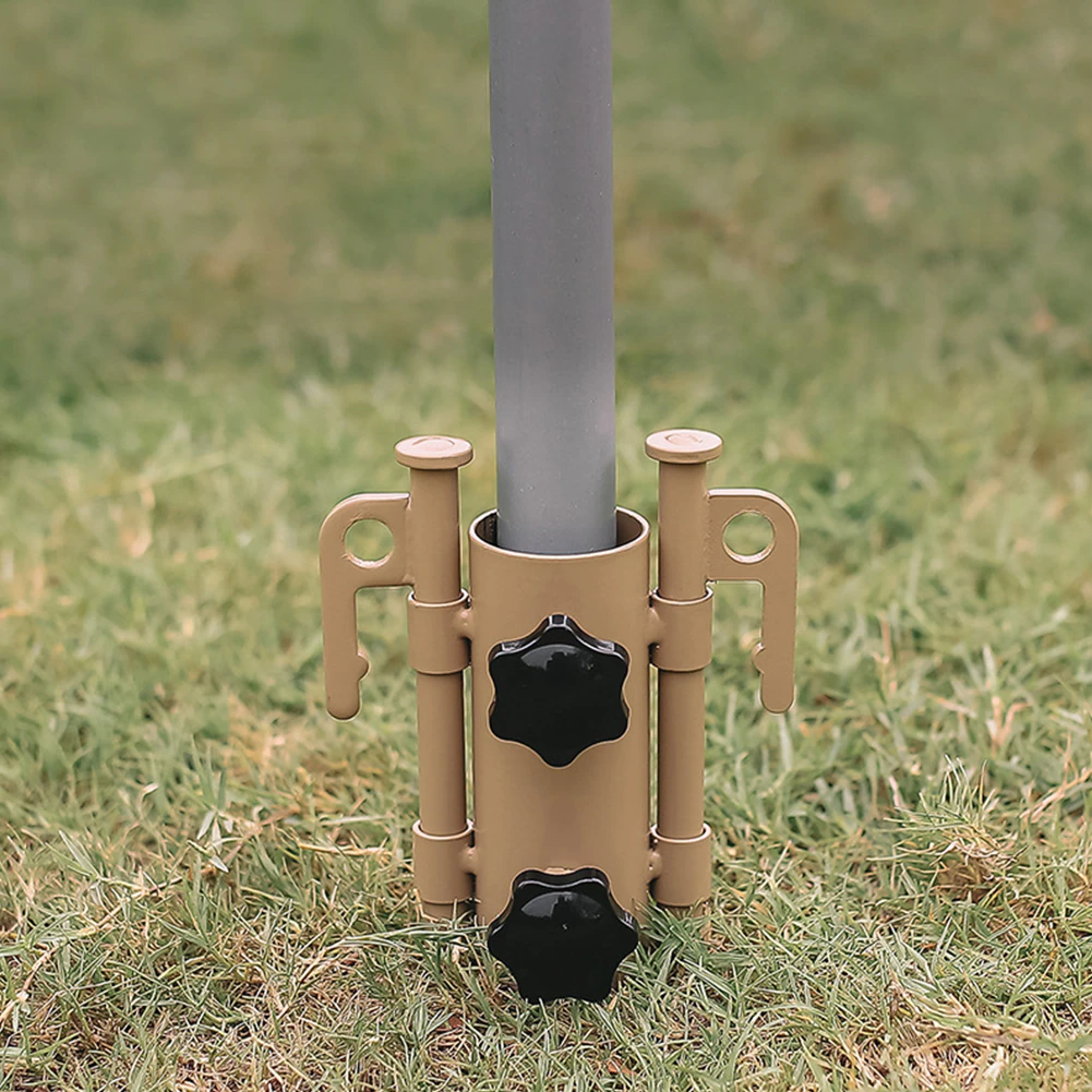 Cheap Goat Tents Outdoor Camping Tent Awning Canopy Pole Fixing Pipe Ground Holder Windproof Fishing Rod Iron Sunshade Pole Ground Holder   